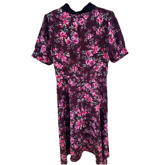 Alexia Admor Retro Floral Dress Size 8 Trad Wife Vintage Inspired Fit And Flare - Picture 5 of 5